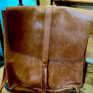 Genuine leather backpack
